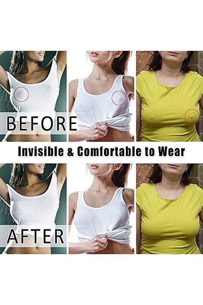 Glamroot Women's Reusable Silicone Sticker Cover Pasties, Round Shape - Stick-on Breast Petal