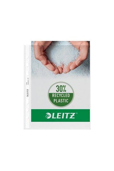 Leitz A5 Transparent Bag File, 50'S, 6 Holes, Durable and Convenient
