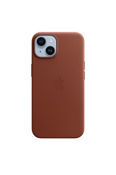 Apple Iphone 14 Leather Case With Magsafe - Umber