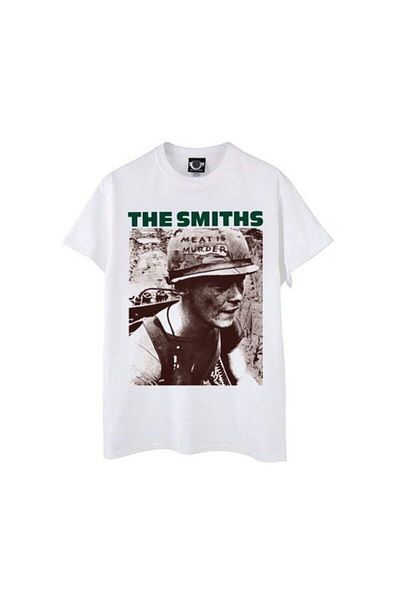 Pisa Art Унисекс бяла тениска The Smiths Meat Is Murder