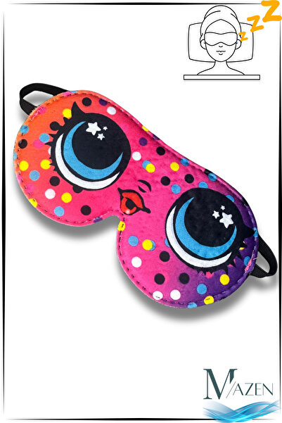 MAZEN Işık Geçirmeyen Lastikli Uyku Maskesi – Yumuşak Kumaş Uyku Bandı