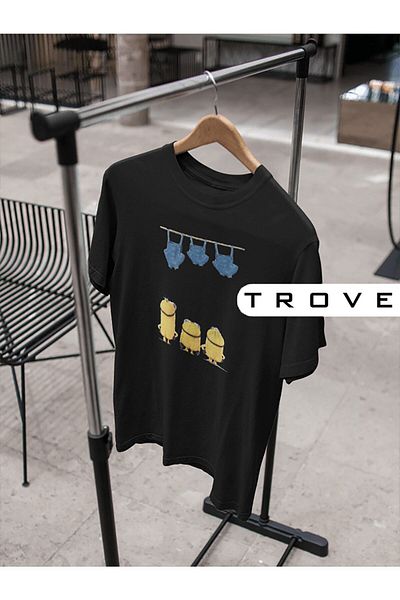 Pisa Art Unisex Γυναικεία Ανδρικά Minions Despicable Me Gru Εσώρουχα 100% βαμβακερό μαύρο λευκό μπλουζάκι