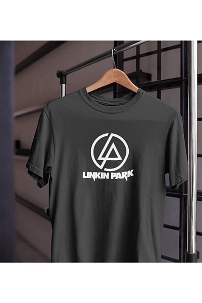 Pisa Art Унисекс тениска с щампа от 100% памук, с дизайн на Linkin Park Rock Band Xero в черно и бяло.