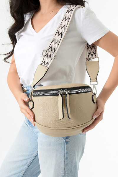 archangel Kadın Bel Çantası A. Vizon Etnik Desenli Askı