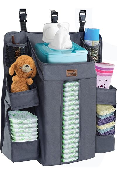Moon Crib Organizer and Baby Diaper Caddy Portable Hanging MultiStorage Organizer for Baby