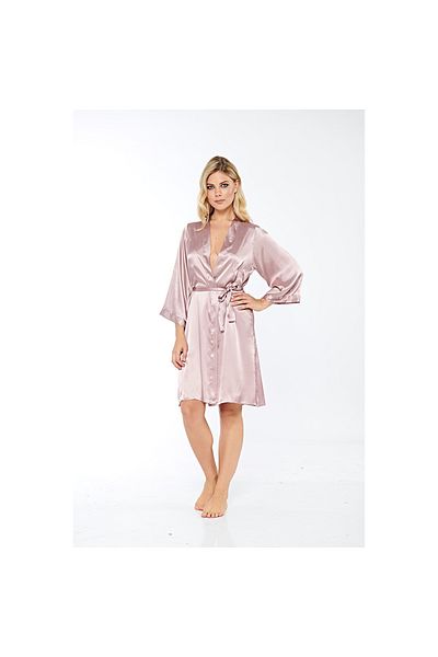 Narnuga Mink Silk Satin Dressing Gown - 14006