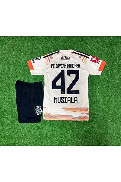 MONTENERO Bayern Munich 2025/26 New Season Jamal Musiala Away Kids Jersey Set of 2