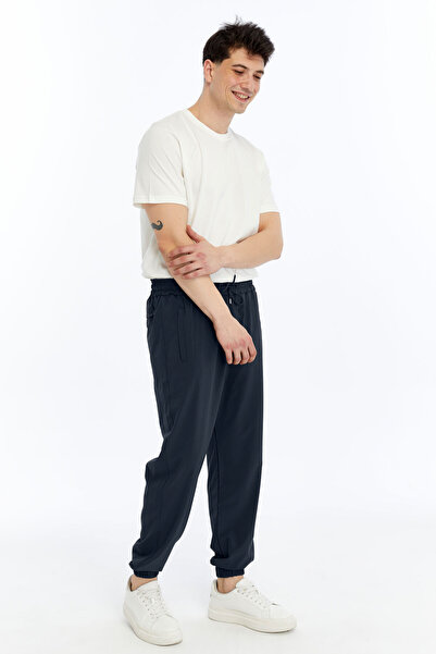 OXVİN Ανδρικό υφασμάτινο αλεξίπτωτο με ελαστικά πόδια BAGGY Loose Fit Κρυφό φερμουάρ Φούτερ με 3 τσέπες