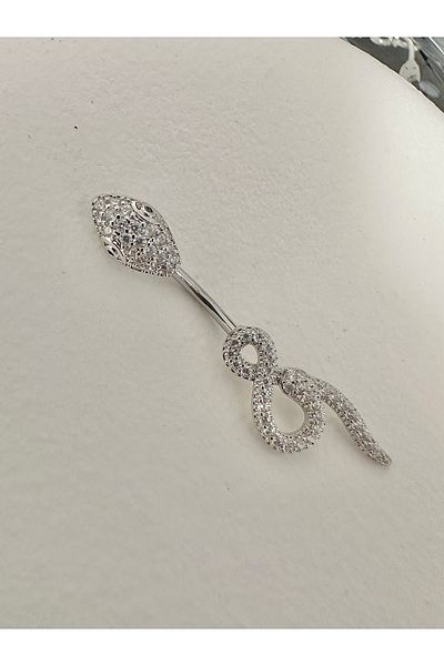 My Bellas Jewels Surgical Steel Snake Belly Piercing (Bar Part Titanium)