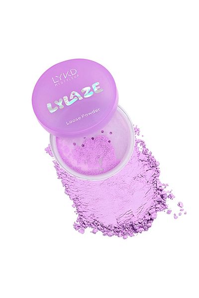 lykd Lylaze Purple Loose Powder – Mattifying, Pore Concealing, Brightening Effect 15g