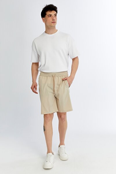 OXVİN Ανδρικό σορτς αλεξίπτωτο με λεπτό ύφασμα άνετη εφαρμογή με κρυφό φερμουάρ και 3 τσέπες