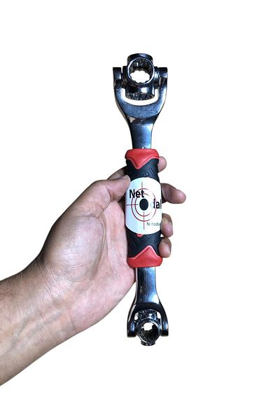 Netodak Multifunctional Wrench Socket Set Double-Headed 360 Degree Rotatable Headmovable Head