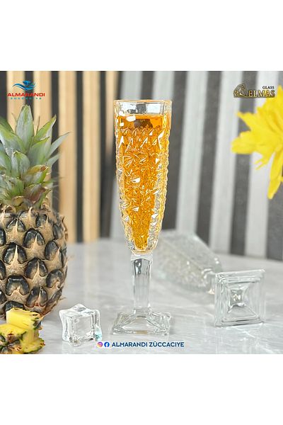 ORTAKÖY CENNETİ Coffee Side 6 Pcs Goblet Glass Stylish Design Modern Image. 130 Cc 21cm Length5 cm Mouth Measurement