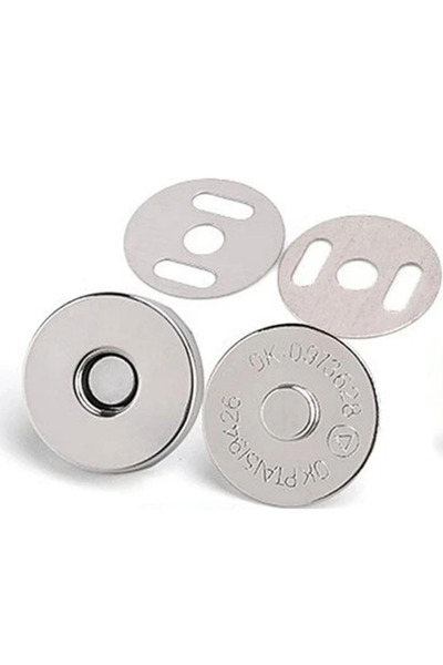 SeraSelin 2Pcs 14 mm Magnet Snap Fasteners Nickel Snap Fasteners Seamless Eas...