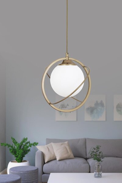 Taşcan Aydınlatma Savita Tekli Eskitme Avize Beyaz Camlı Yatak Odası Mutfak Salon Hol Koridor Avize