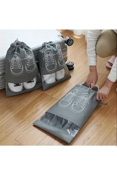 dukart Home Transparent Compartment Shoe Bag, 2 Pieces