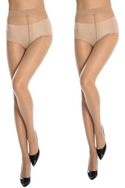 Glamroot Women's/Girls's High Waist Pantyhose Sheer Tights Stockings (SKIN/SKIN)