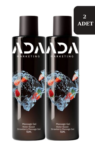 Ada Marketing 2 Adet Çilekli Masaj Jeli 150 ml | Yoğun Nemlendirici | Doğal A...