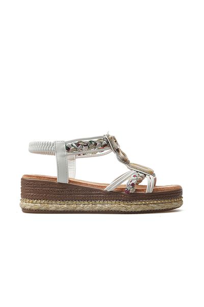 Guja Women's Stone Detailed Daily Sandals 25Y 25Y171 Z White
