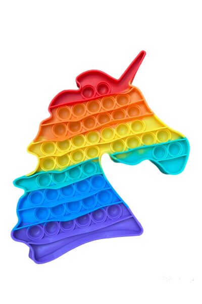alpmodel Pop It Push Bubble Fidget Popit Duyusal Unicorn Pony Renkli 25 Cm