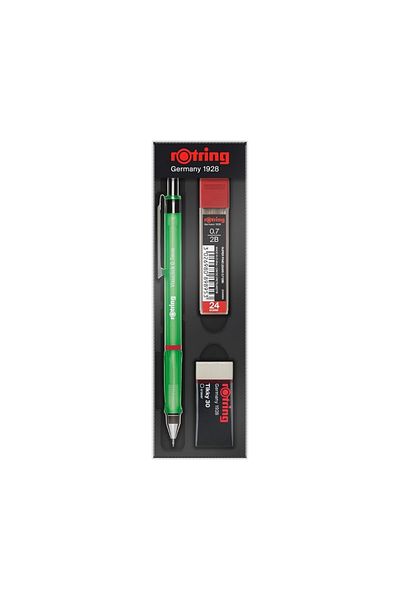 Rotring Visuclick Versatil School Set,0.7 Mm,Green,With Eraser and Nib Gift