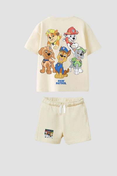 Monila Boys Cotton Fabric Front Back Printed Tshirt and Shorts Bottom Top Set