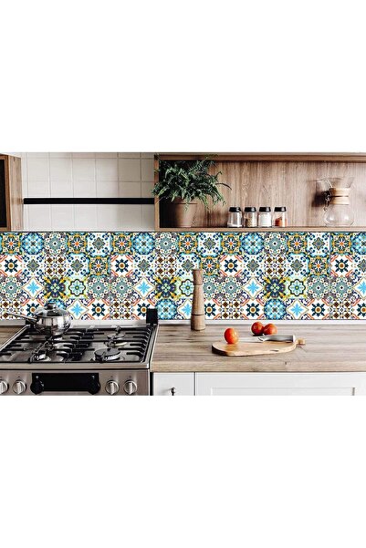 Rabadon Mutfak Tezgah Arası Kaplama Mermer Desenli Yapışkanlı Folyo Fayans Kaplama Sticker 60cm X 100cm