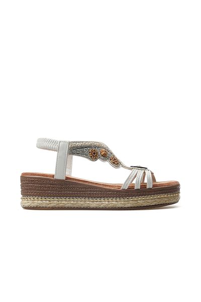 Guja Women's Stone Detailed Daily Sandals 25Y 25Y171-1 Z White