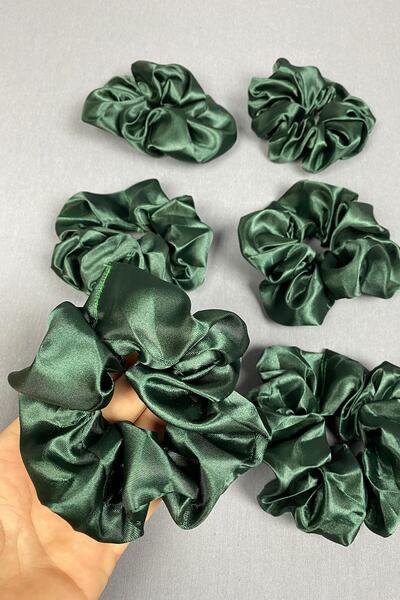 Limelia Set de 6 agrafe de păr din satin verde