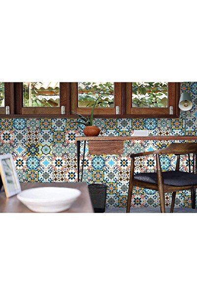 Rabadon Mutfak Tezgah Arası Kaplama Mermer Desenli Yapışkanlı Folyo Fayans Kaplama Sticker 60cm X 100cm