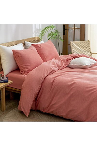 Sheri Home Tekstil Pure Beyaz Çift Kişilik Nevresim Seti(YORGAN KILIFI 2 Lİ YASTIK KILIFI) %100 OtelPamukty6655888