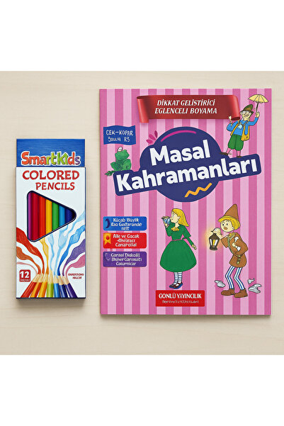 YLDZ A4 Boyutunda Masal Kahramanları Eğlenceli Ve Eğitici Boyama Kitabı Smart...