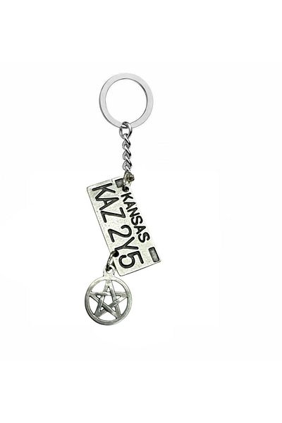 Herşey Nota Supernatural Dean Winchester License Plate Keychain – Unisex Accessory