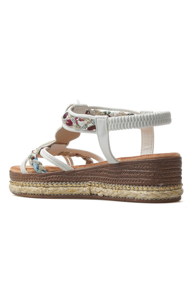 Guja Women's Stone Detailed Daily Sandals 25Y 25Y171 Z White