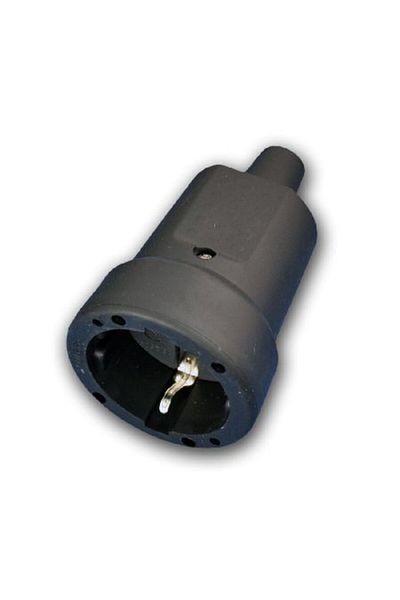 Kemot Rubber Linear Plug Coupler With Sleeve / Black