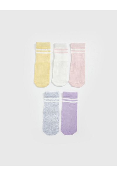 LC Waikiki Striped Girl's Socks 5-Piece