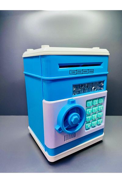 doğan hediyelik Steel Case Appearance Paper and Metal Coin Password Piggy Bank