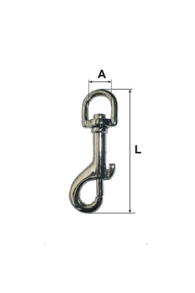 MK Keychain Carabiner With Spring And Rotating Ring 11X53Mm