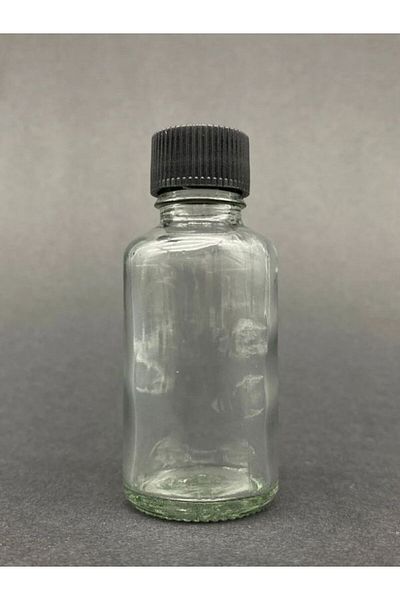 Saint Belisama Concept 12 Pcs - 50 ml Clear Glass Bottle Black Cap Lemonade Bottle Cologne Bottle,Juice Bottle,50 ml