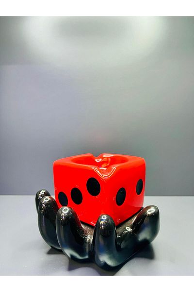 doğan hediyelik Dice Design Porcelain Ashtray