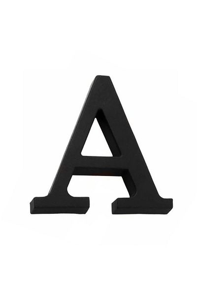 gerda Letter Sign With Fixing Slot - 95Mm / Black-Antique / B