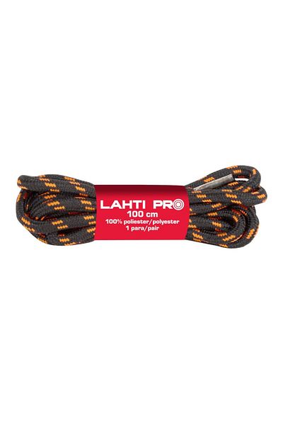 Lahti Pro Polyester Shoelace / Black-Orange - 150Cm, ​​10/Set