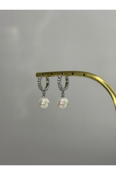XUPING JEWELRY Steel Earrings with Zircon Stone with 316L Pearls Stainless Tarnish Silver Color