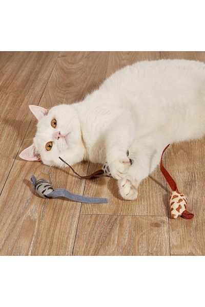 ForWhat 3Adec Plush Mouse Cat Toy for Office Home Pet