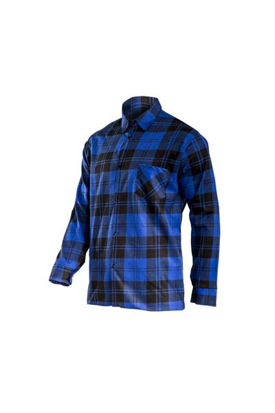 Lahti Pro Thick Checkered Flannel Shirt / Blue - S