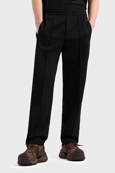 Emporio Armani Emporio Cotton Relaxed Fit Straight Leg Line Detail Trousers Men Pants Em001111 Af13488 U