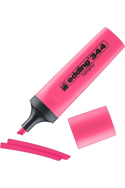 Edding Phosphor Pen 344 Pink 10 Pack