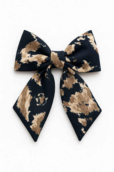 MakeWell Klipsli Fiyonk Tasarımlı Desenli Klipsli Kumaş Toka