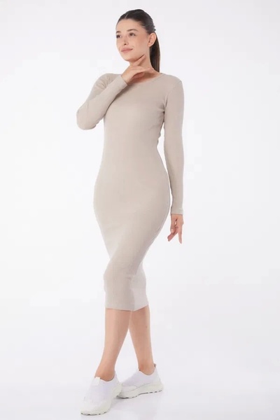 alluria Rochie midi de damă cu decolteu drept