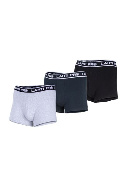 Lahti Pro Set of 3 Men's Boxers Black-Grey-Navy - M